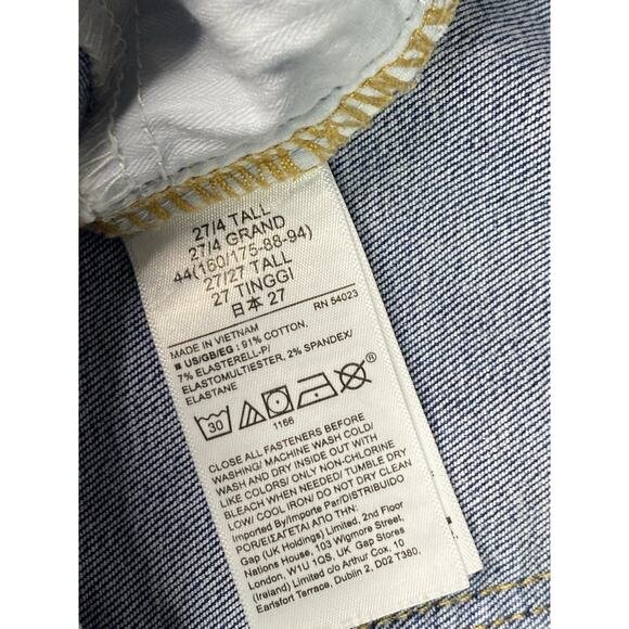Gap Denim Jeans - Med Wash - Universal Jegging Sky High Sz 27 / 4T (31” Inseam) - Picture 6 of 9